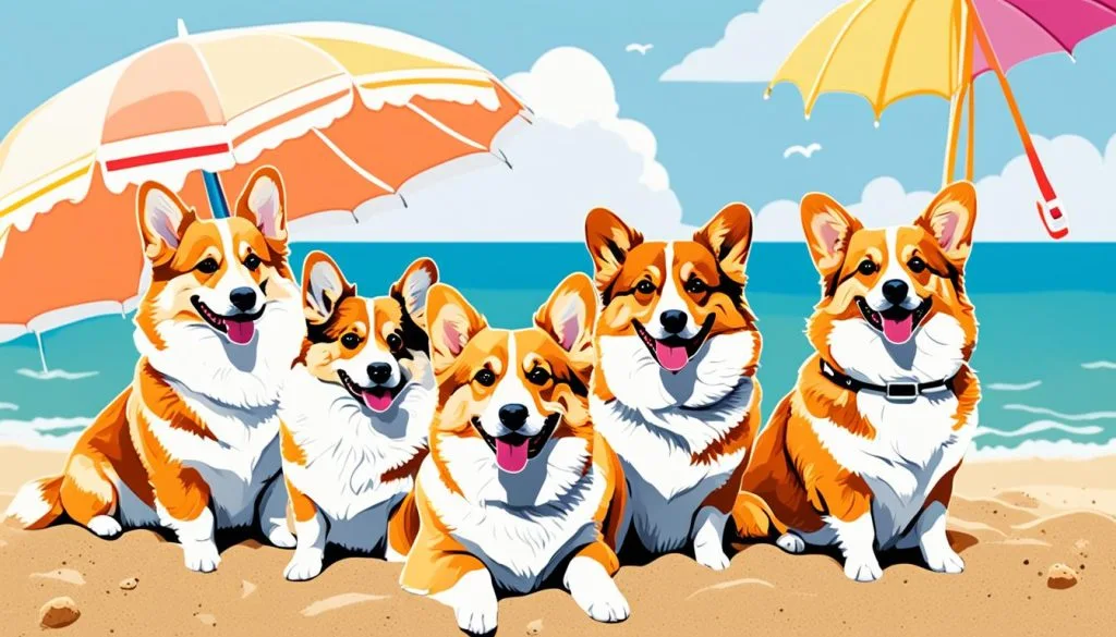 Corgi Beach Day Corgi Beach Day