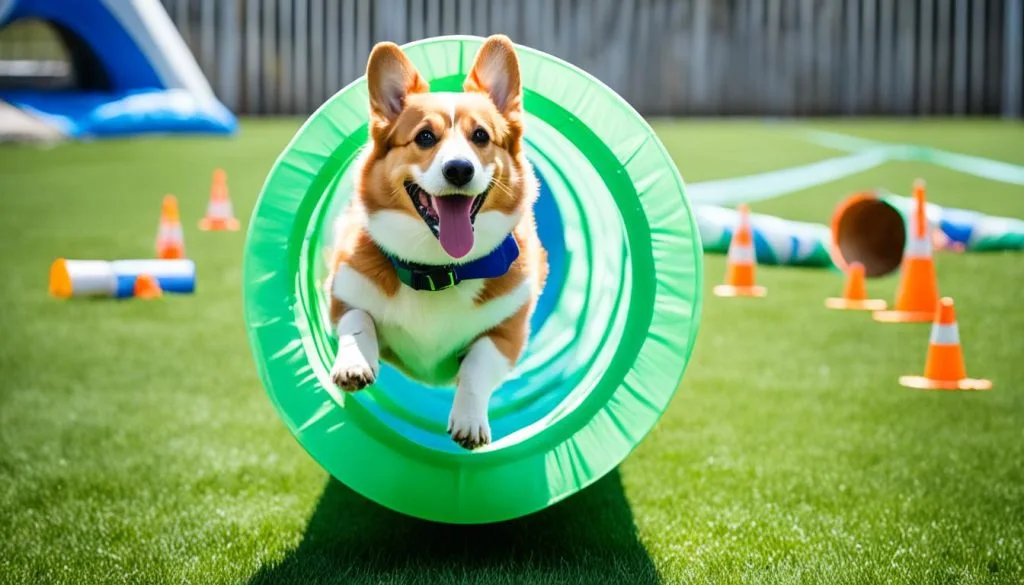Corgi agility training Corgi agility training