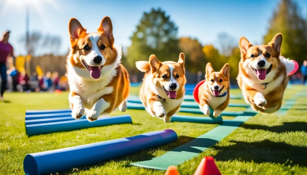 Corgi agility training Corgi agility training