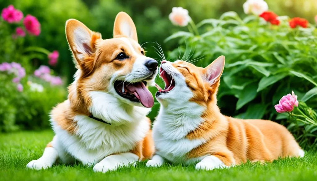 Corgi and Cat Corgi and Cat