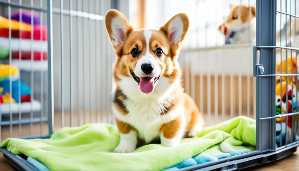 Corgi crate training Corgi crate training