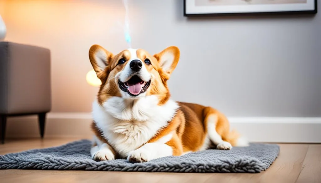 Using pheromone diffuser for Corgi anxiety Using pheromone diffuser for Corgi anxiety
