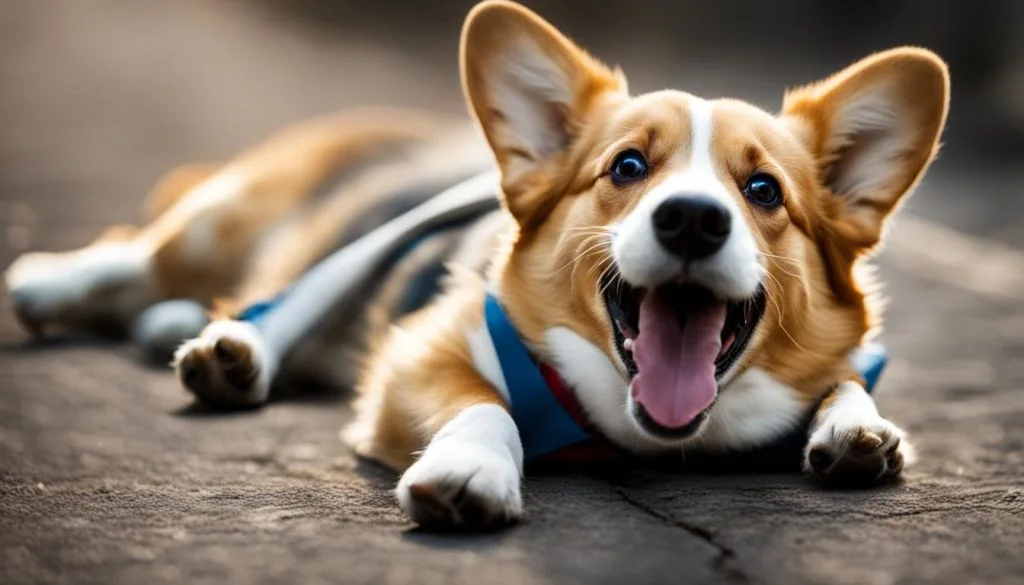 Corgi breathing emergency