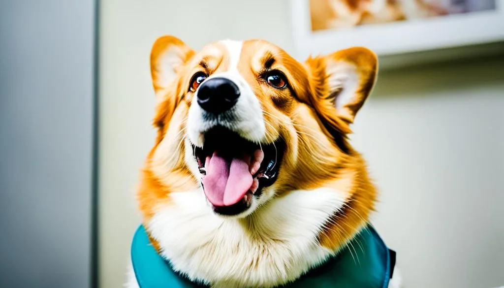 Corgi with respiratory problems