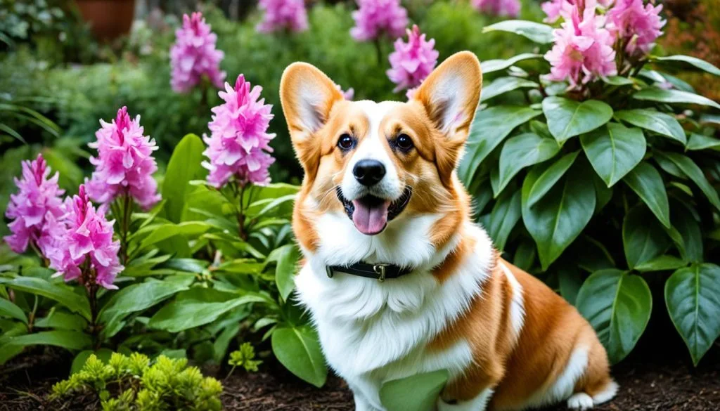 Dog ingestion of toxic plant