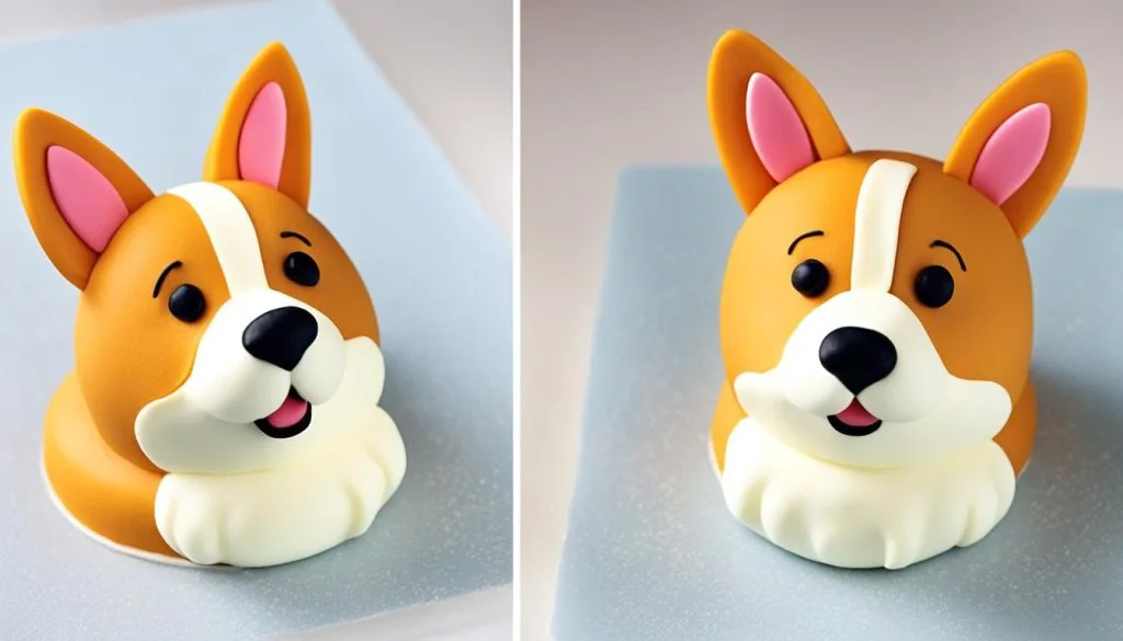 Step-by-step corgi cake topper