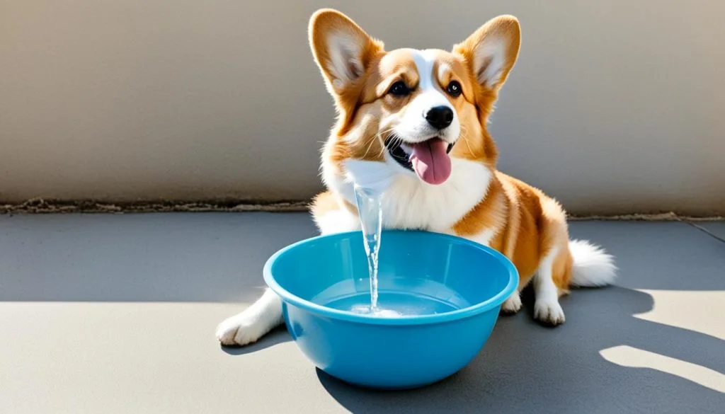 corgi drinking habits