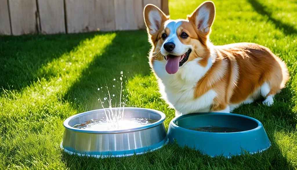 corgi hydration in hot weather