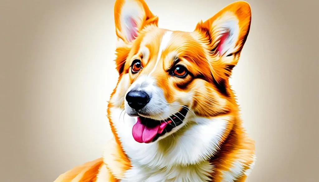 corgi relaxed and loving eyes