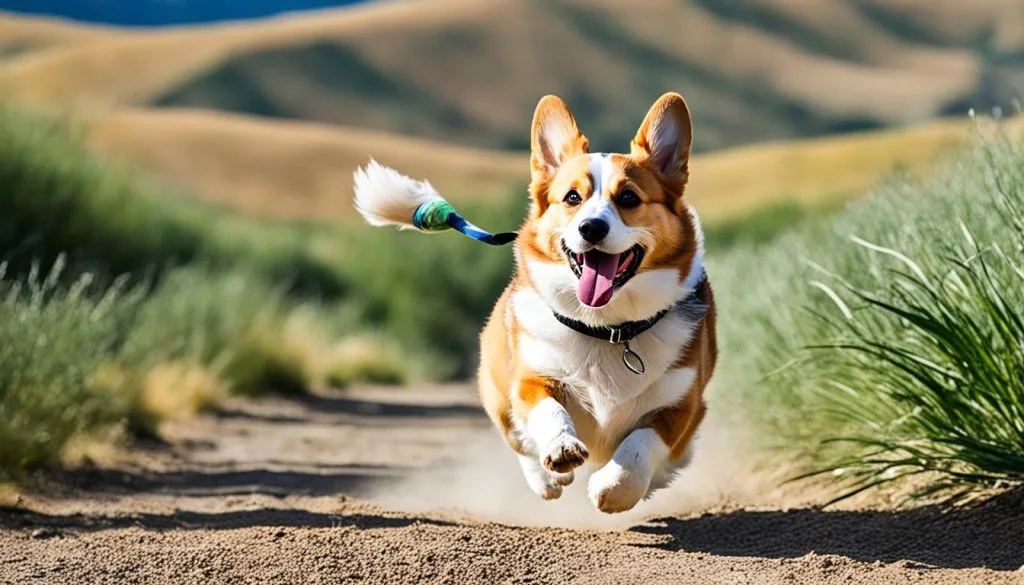 corgi running distance
