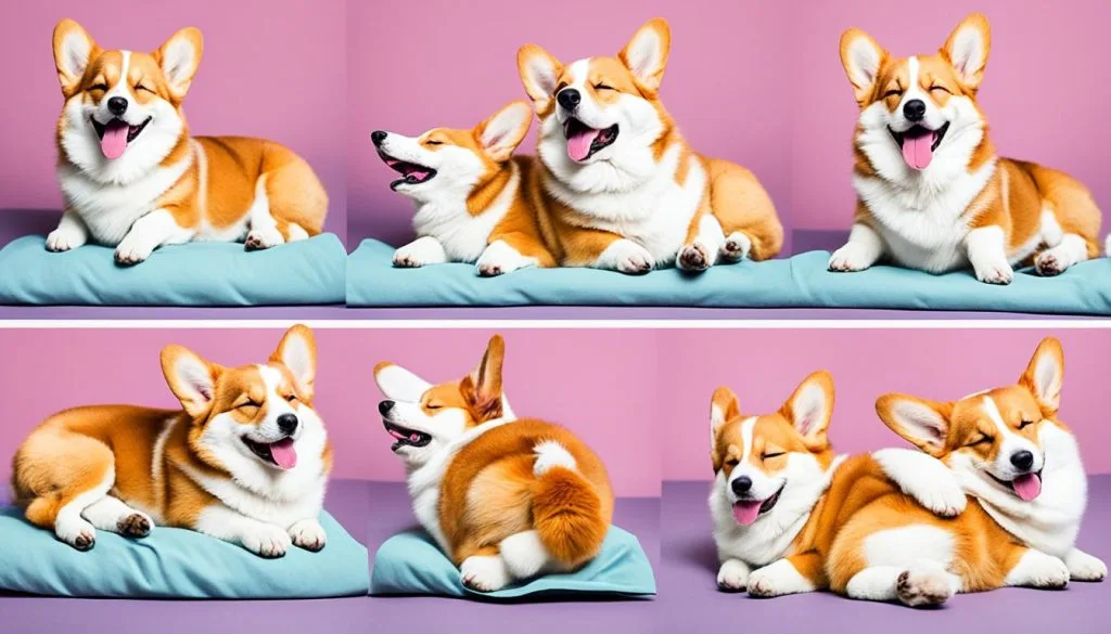 corgi sleeping positions