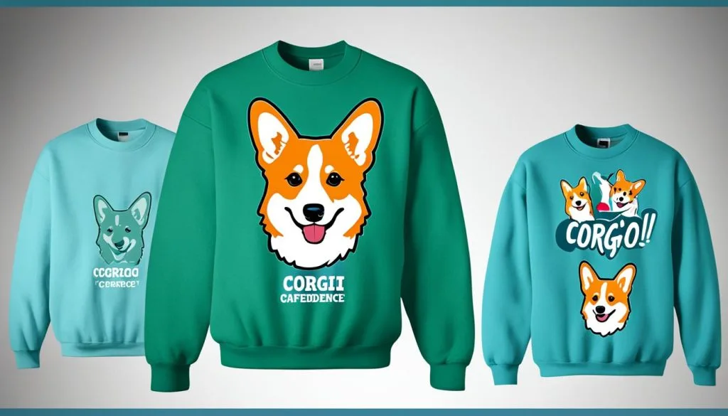 corgi sweatshirt colors