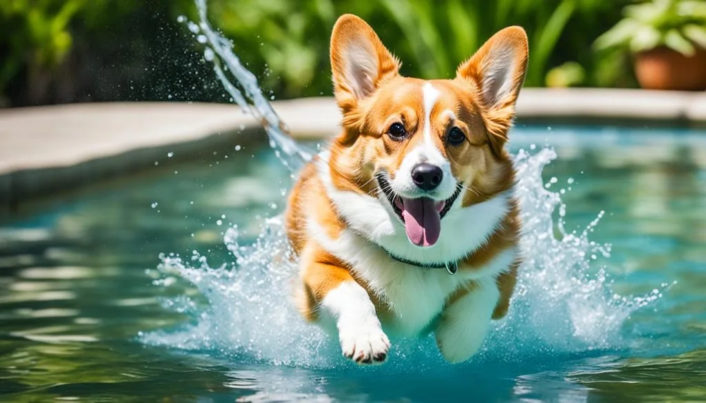 corgi swimming ability