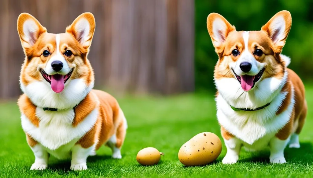 corgi vs potato