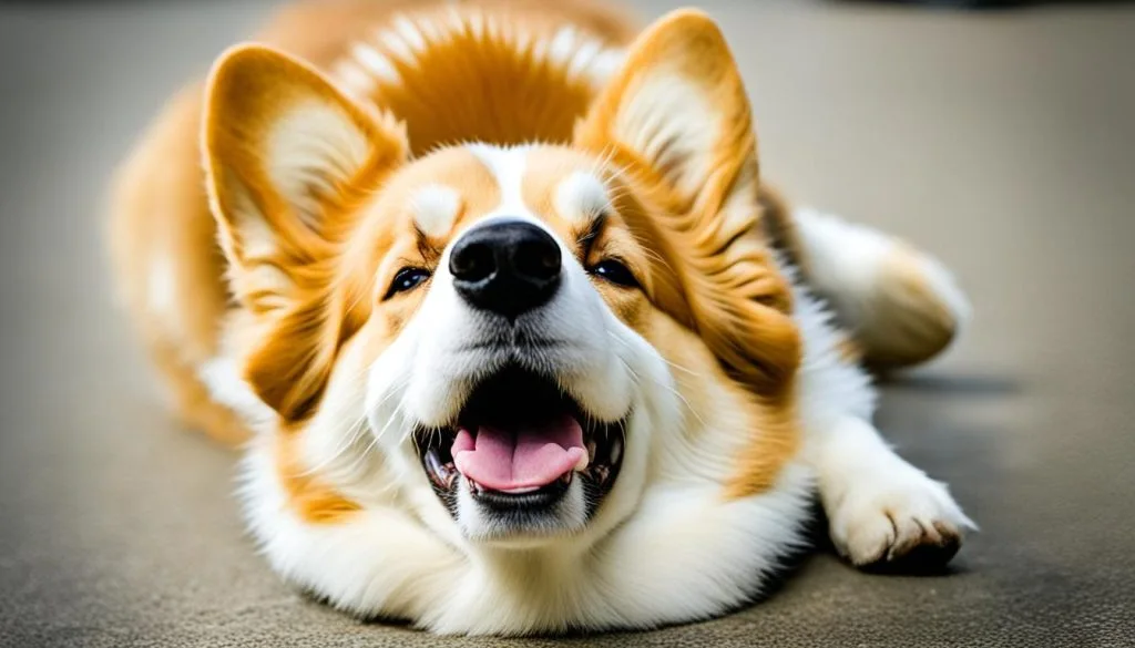 corgi whining as submissive behavior