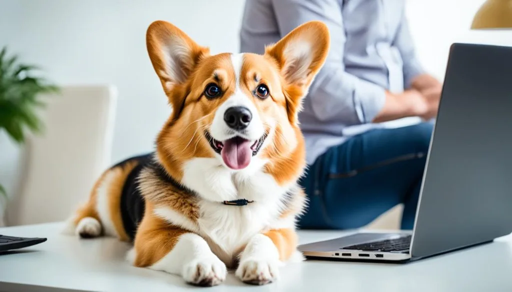 corgi's affectionate behavior