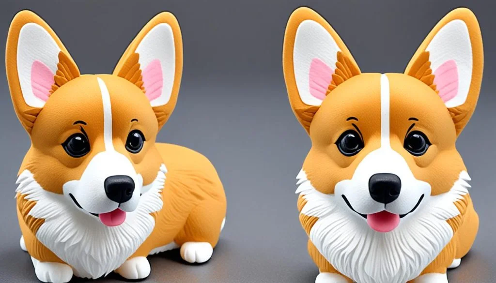 cute corgi cake figurine