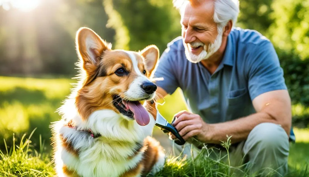 grooming Corgis in summer