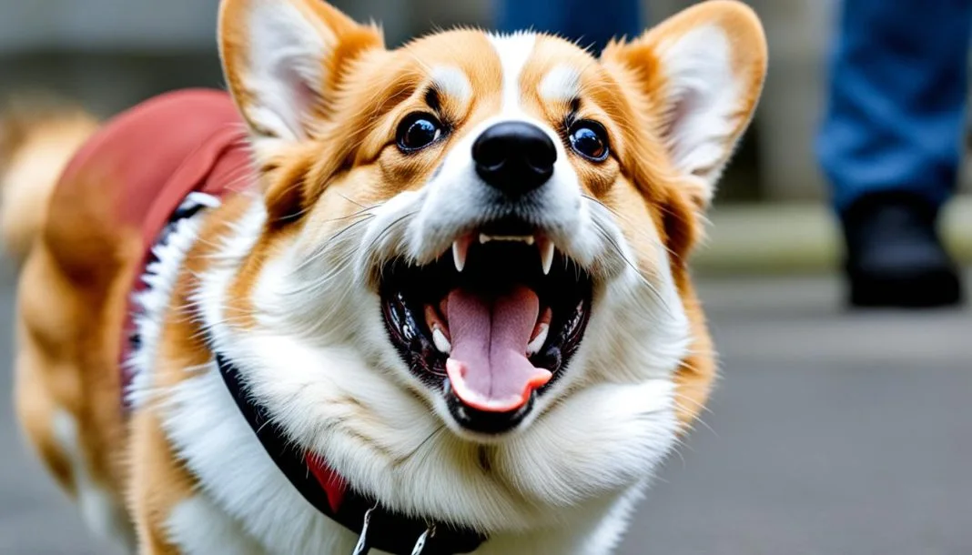 how to get corgi to stop biting when he is mad
