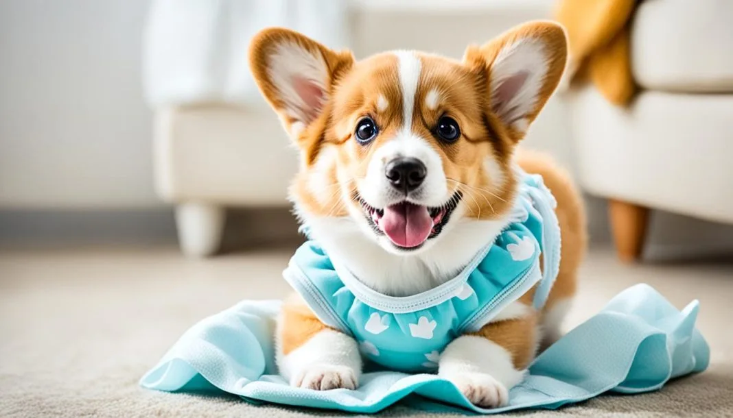 how to keep a diaper on a corgi