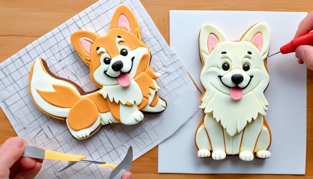 how to make a corgi dog cake topper