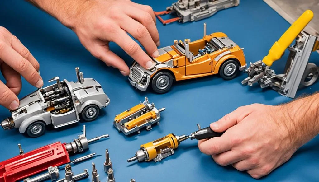 reassembling Corgi cars using rivets or screws