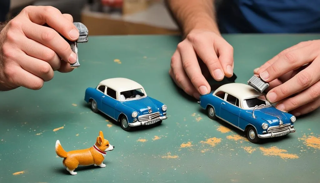restoring Corgi toy cars