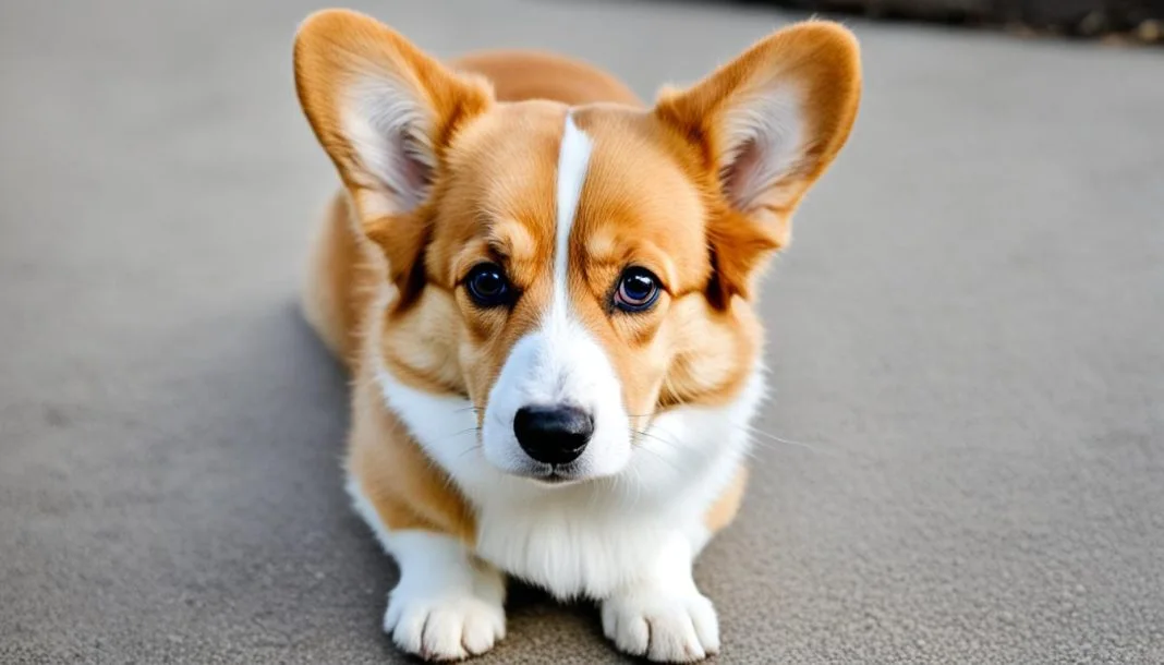 why does my corgi look like she is crying