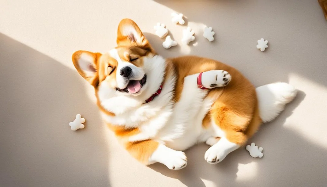 why does my corgi sleep on his back