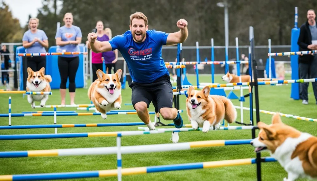 Agility training drills for corgis