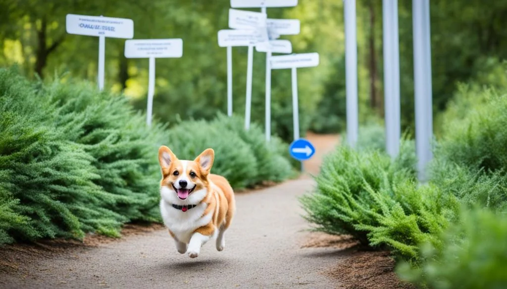 Changing walking routes for dogs