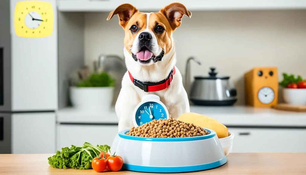 Consistent feeding schedule for pregnant dogs