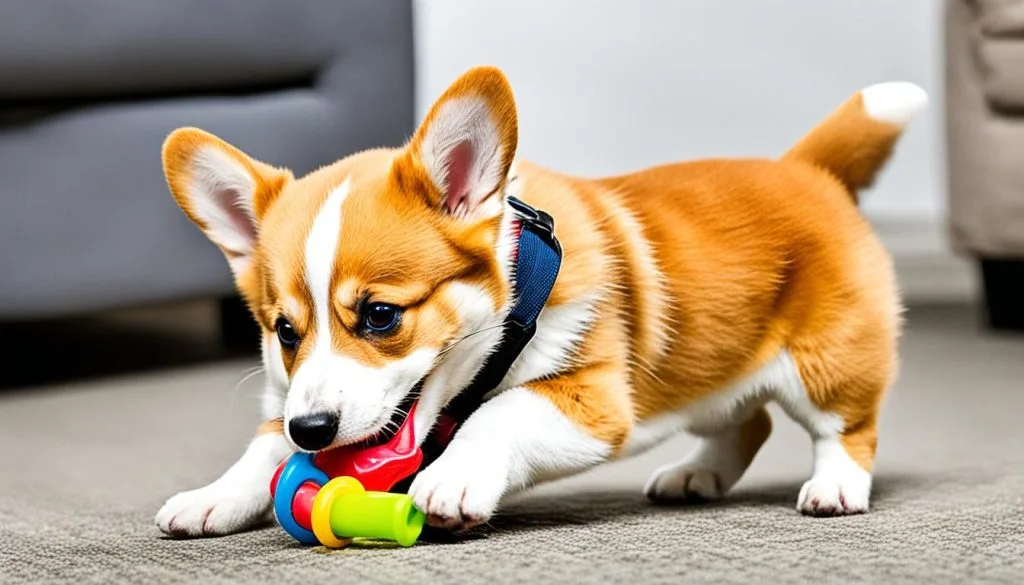 Corgi Puppy Biting