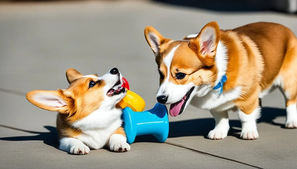 Corgi Puppy Biting