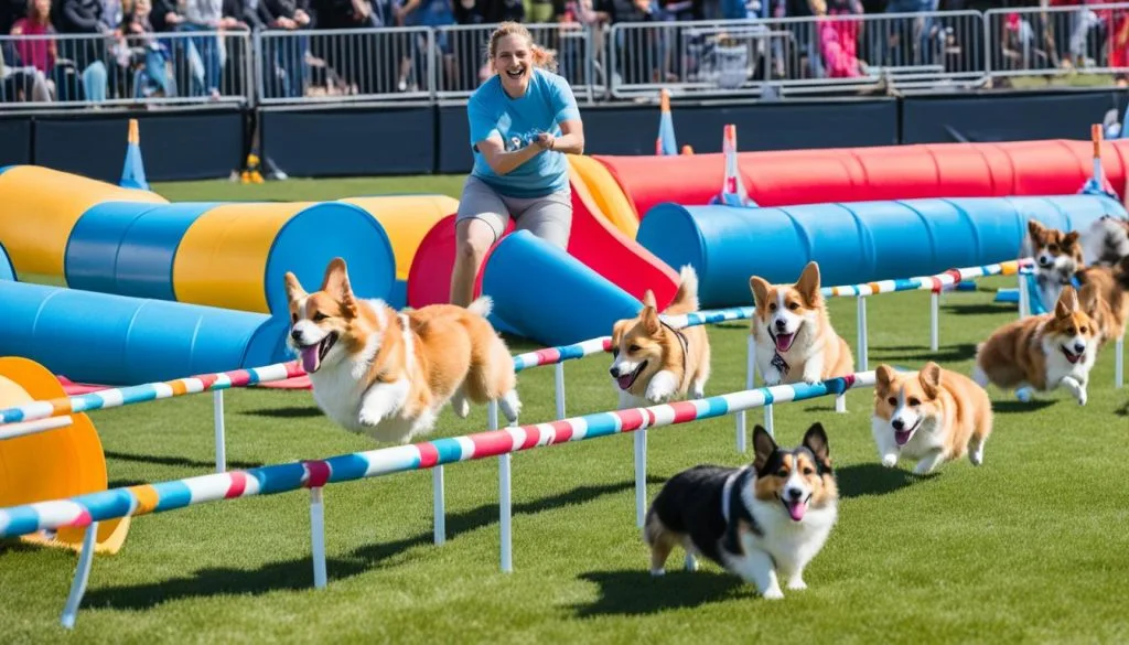 Corgi agility courses