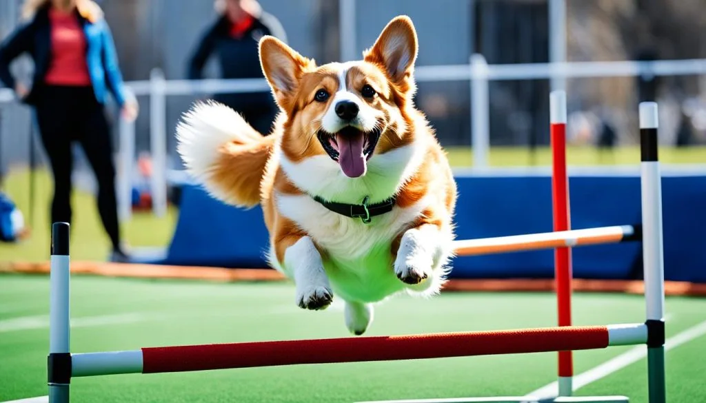 Corgi agility training