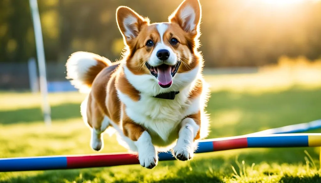 Corgi agility training