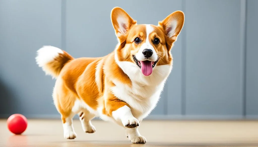 Corgi backing up