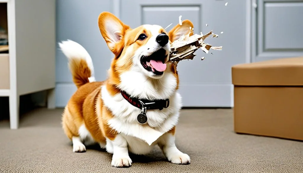 Corgi barking and nipping