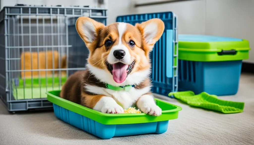 Corgi crate training and housebreaking
