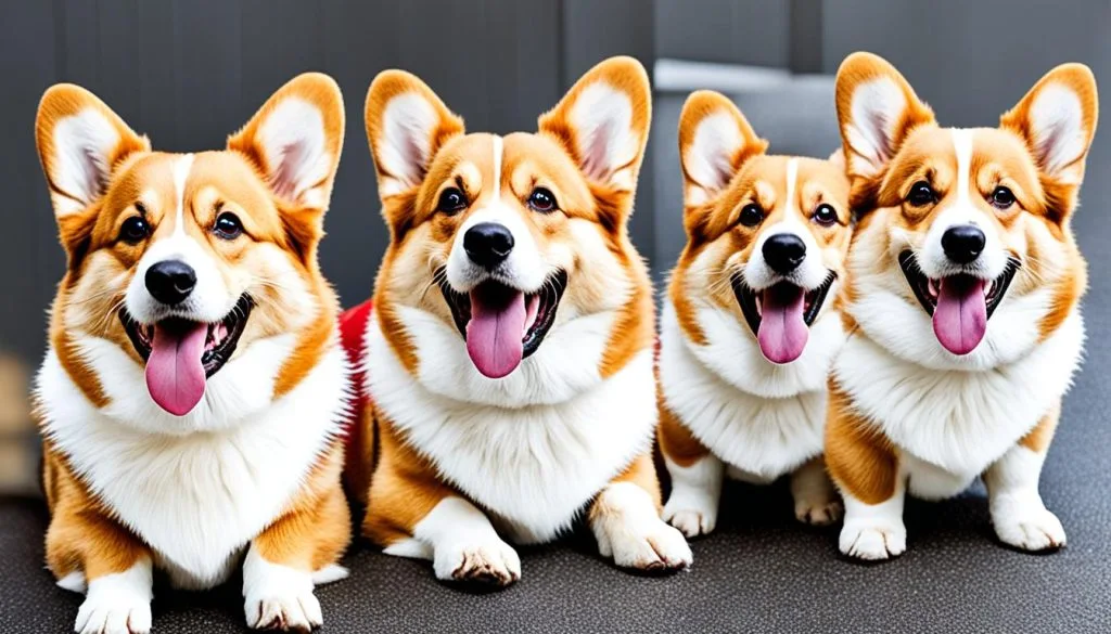 Corgi facial expressions