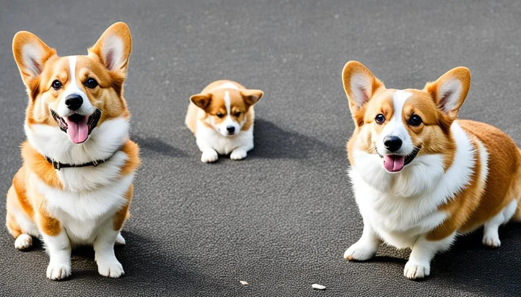 Corgi facial expressions