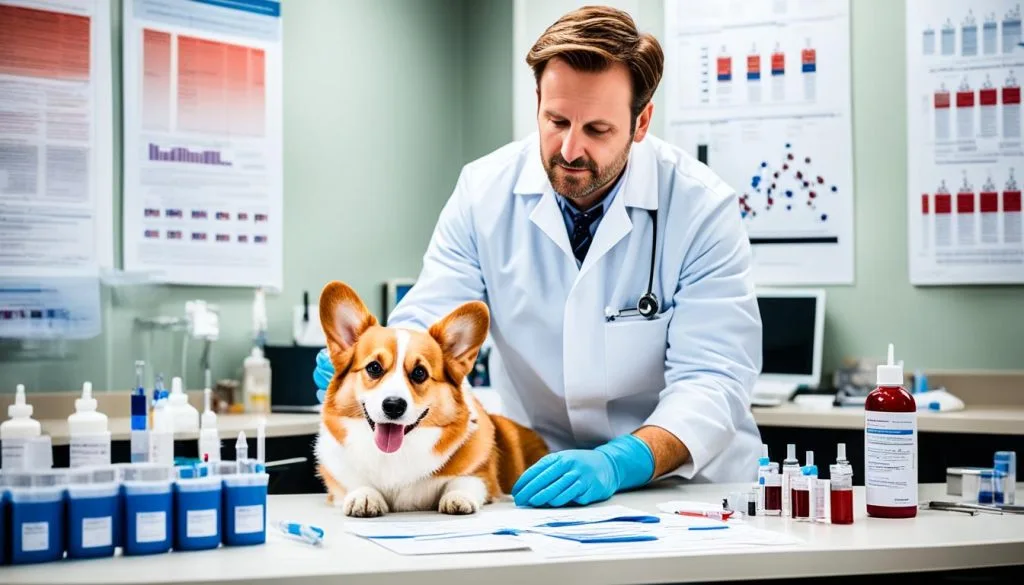 Corgi food allergy testing