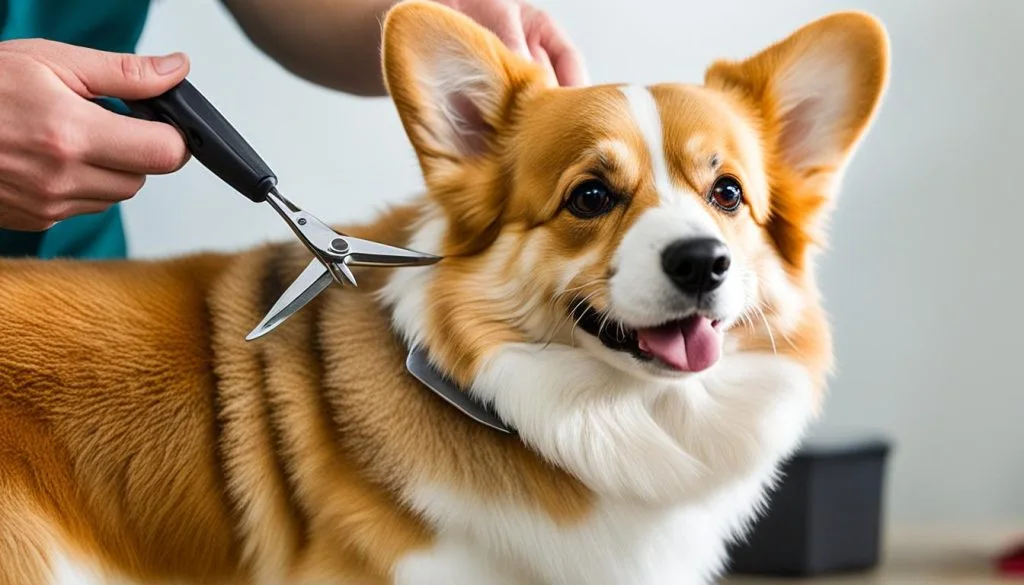 Corgi fur trimming