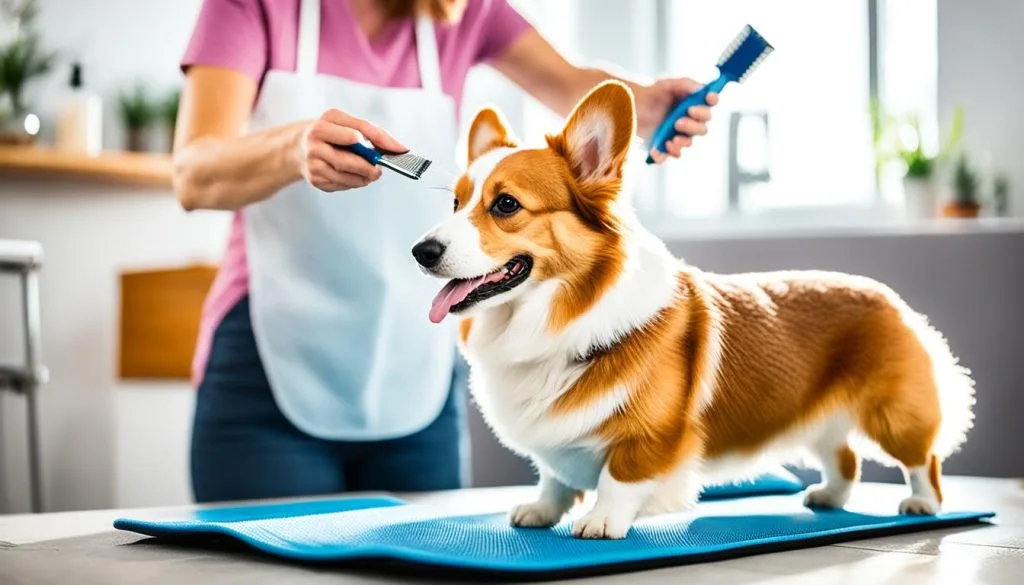 Corgi grooming routine