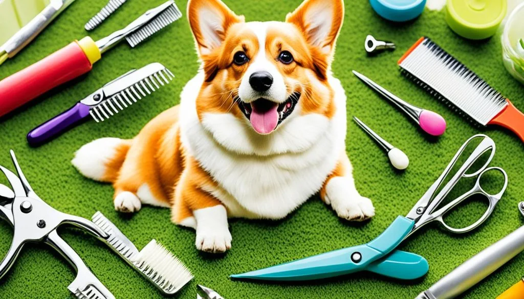 Corgi grooming supplies
