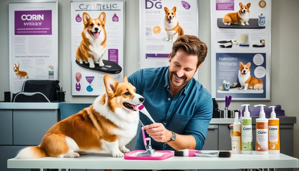 Corgi grooming training