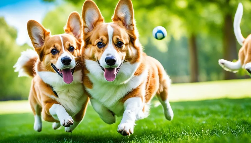 Corgi playtime