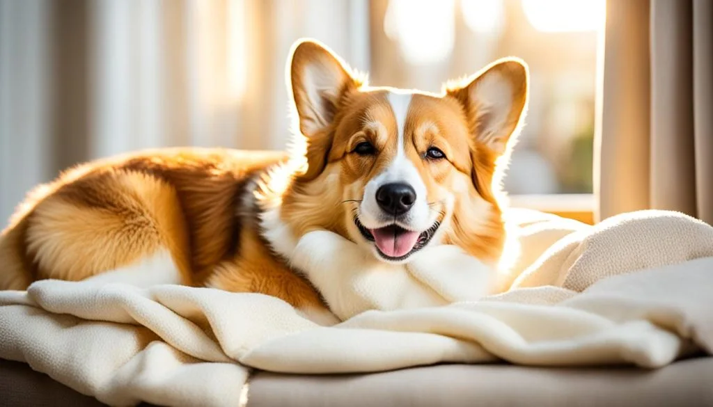 Corgi resting