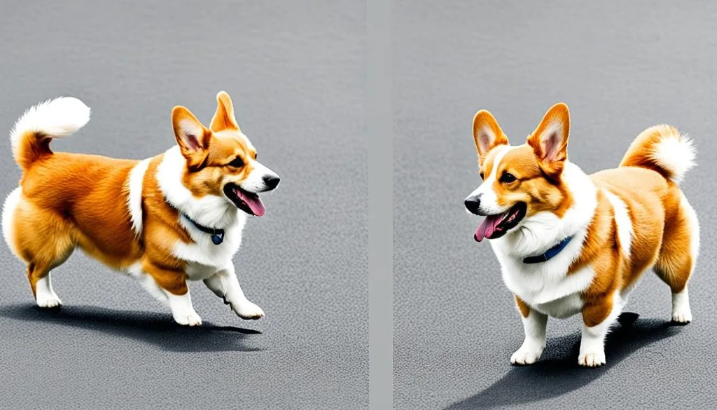 Corgi tail wagging cue